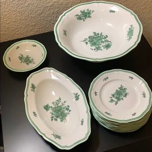 Rosenthal Chippendale Green Bloom Lot